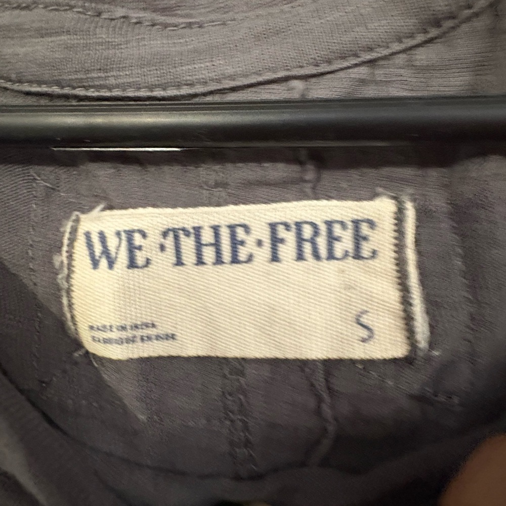 Free People Two-Tone Long Sleeve Tee in Gray and Black - Picture 7 of 11